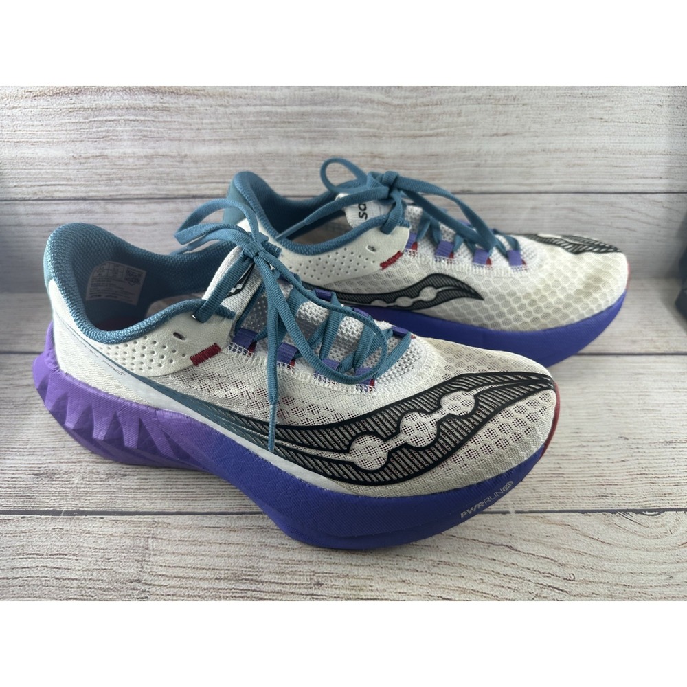 Saucony Women's White Endorphin Pro 4 Lace Up Low Top Running Shoes Size 8.5